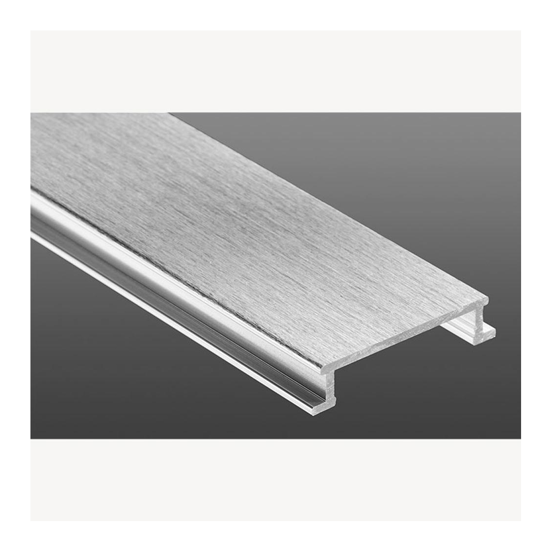 Listel mur aluminium brossé DL 625 ACGB 2,5m zoom