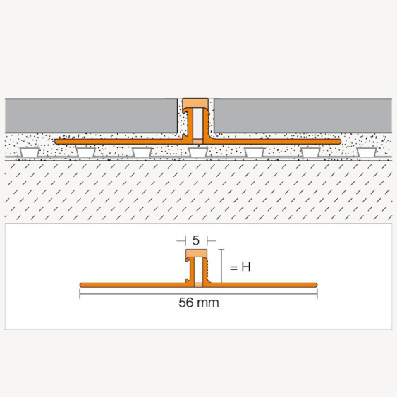 Profilé de fractionnement PVC/CPE BWS G 2,5 m zoom