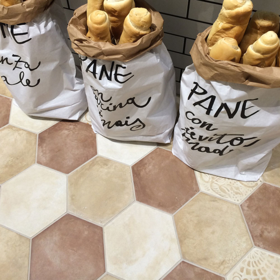 Carrelage effet béton c8o1021 - hexagone 25x21,6 cm