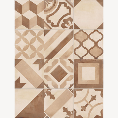 Carrelage imitation carreau de ciment mix c8o10120_1 - 20x20 cm