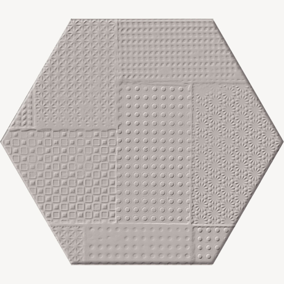 Carrelage effet béton déco hexagone timbro sixty - 21x18,2 cm