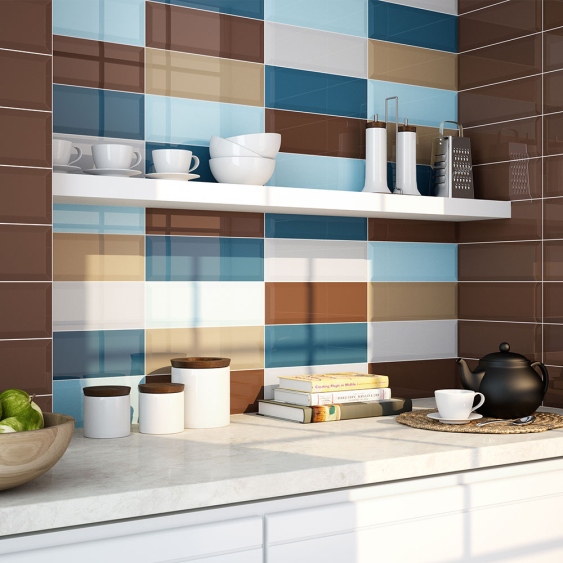 Faïence monochrome a5p601 - 10x30 cm