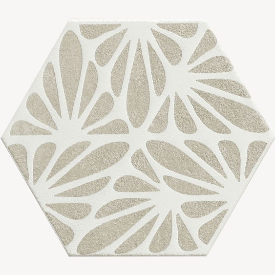 Carrelage effet argile hexagone décor c8o07030_1 - 25x21,6 cm