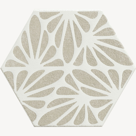 Carrelage effet argile hexagone décor c8o07030_1 - 25x21,6 cm