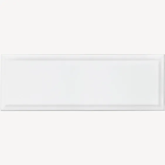 Faïence monochrome unie biseautée - 10x20 cm