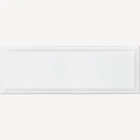 Faïence monochrome unie biseautée - 10x20 cm