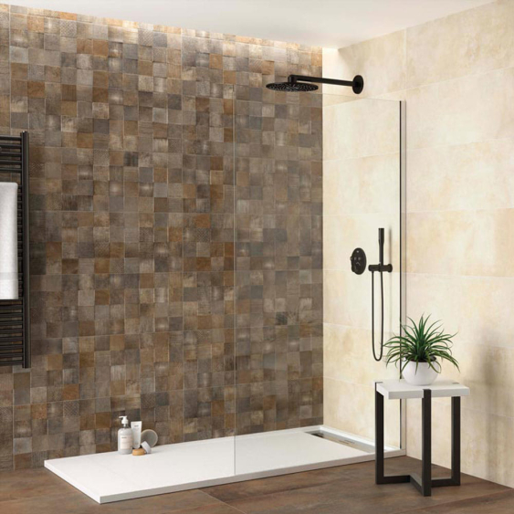 Faience effet métal décor jasper dark 33x90 amb