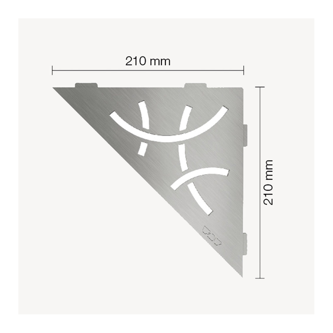 Tablette acier inoxydable curve 210x210 zoom