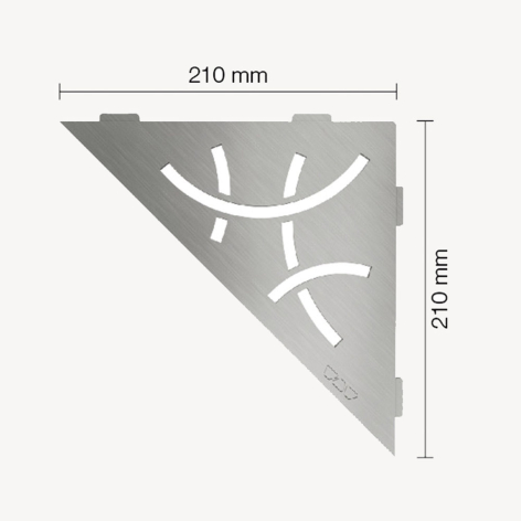 Tablette acier inoxydable curve 210x210 zoom