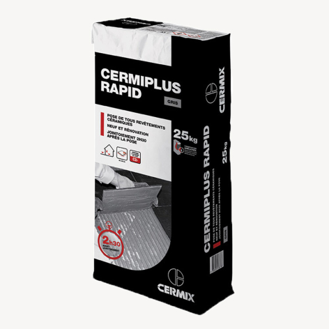 Mortier colle Cermiplus Rapid gris