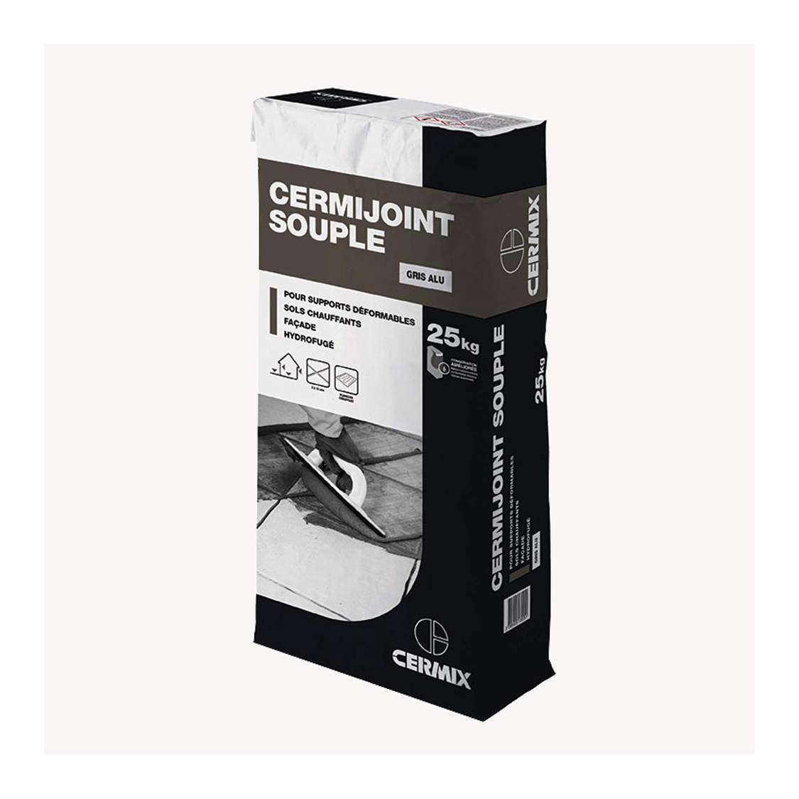 Mortier de joint souple Cermijoint Souple gris alu