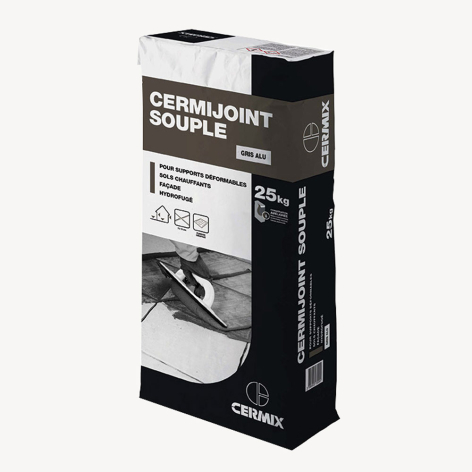 Mortier de joint souple Cermijoint Souple gris alu