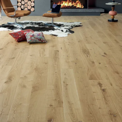 Parquet contrecollé chêne brossé vernis mat d4e10140 - 1900x190 mm