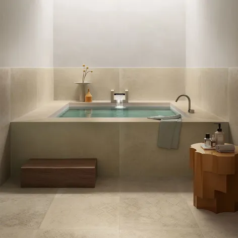 Carrelage effet terre cuite décor s2e04011_1 - 100x100 cm