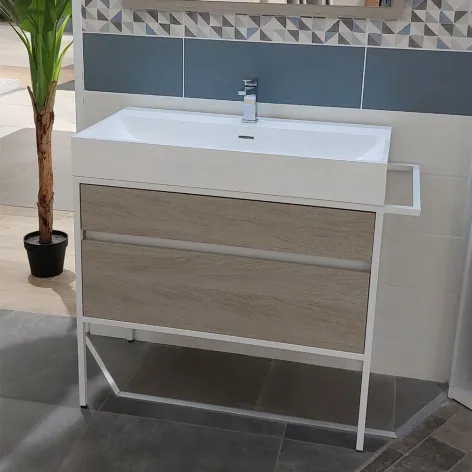 Meuble vasque Newport + mitigeur + miroir - Agence Orléans