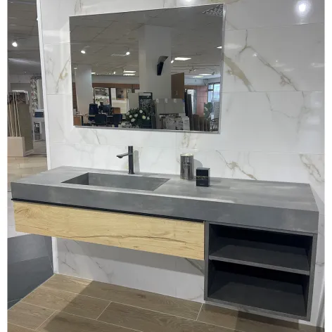 Meuble + vasque + mitigeur + miroir