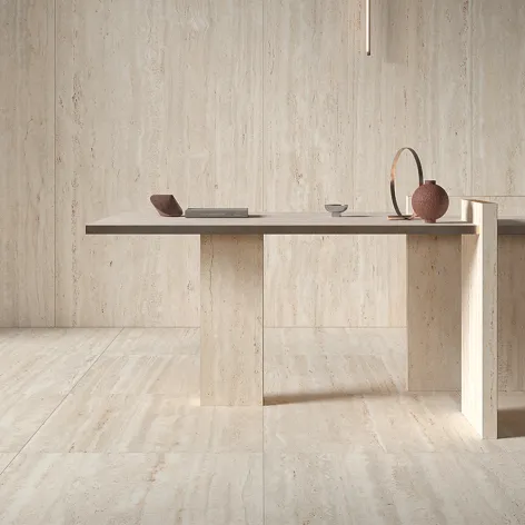 Carrelage effet travertin - 120x120 cm