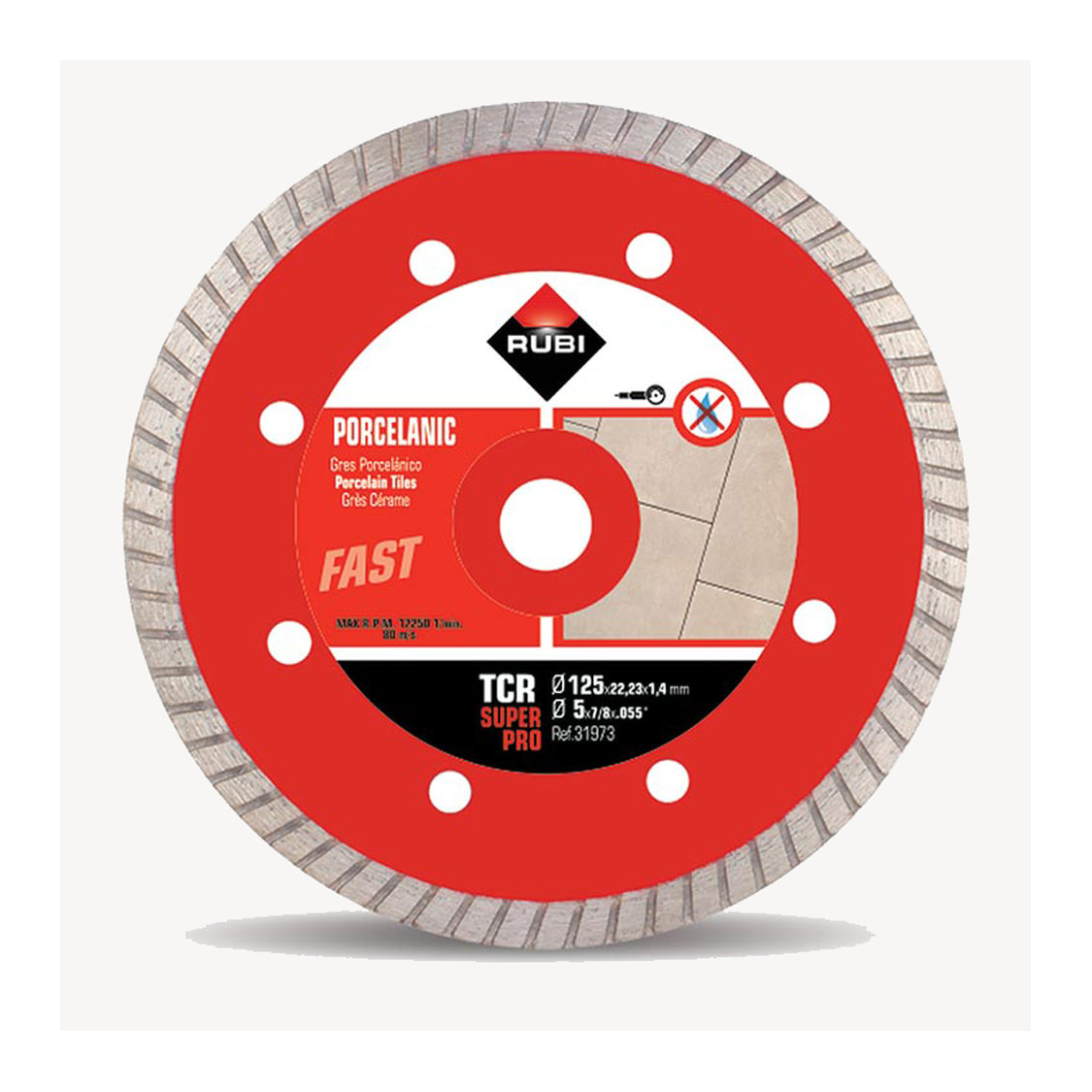 Disque diamanté TCR Superpro Ø 125 mm coupe à sec